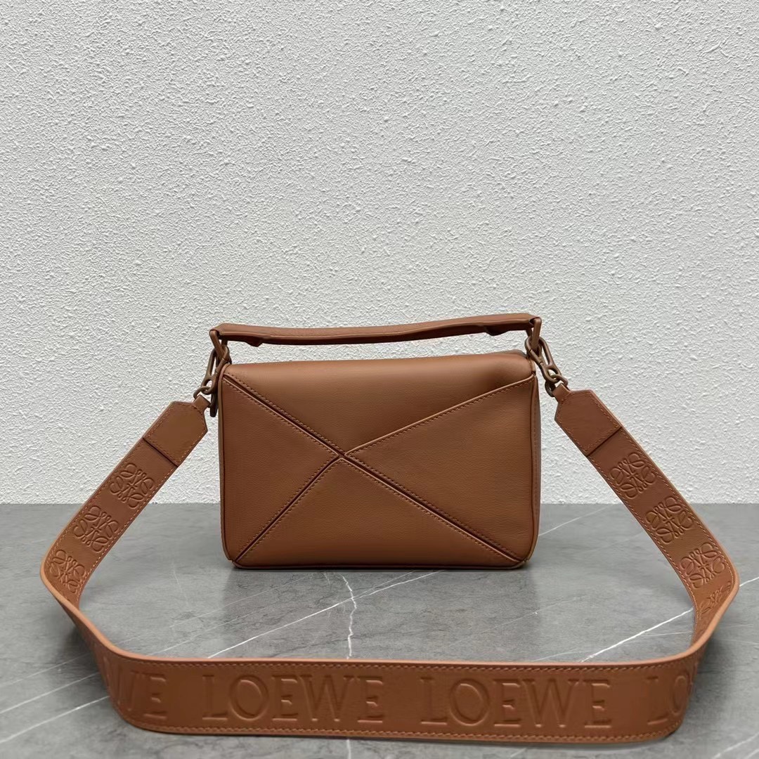 Loewe Small Puzzle Bag in Classic Calfskin Toffee